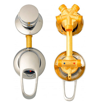 Смеситель для душевой кабины 5-х режимный 150 мм ERLIT вывод резьба 1/2 (2121025012)