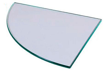 Полка стекл. угл..прозр. 30x30x0.6см LCSR30