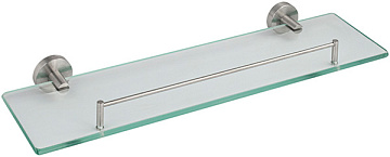 GFmark Полка стеклянная НЕРЖ.СТАЛЬ (80006)