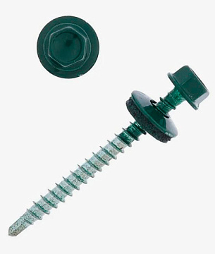 4,8х50(51) RAL6020 Темно-зеленый саморез кров.(250)