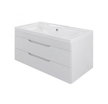 MIRSANT SOHO QUADRO 100 Тумба подвесная столешница GREY LIGHT 100 светлосерый