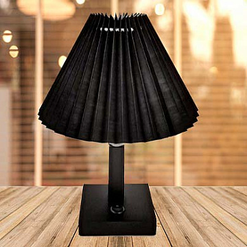 Настольная лампа РОСТОК 2322B+102 BK черный абажур 