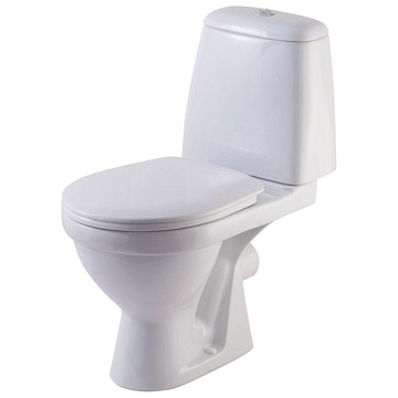 Унитаз (компакт) ROSA "ПРЕМЬЕР ЛЮКС" гор.выпуск, слив3/6л, сиденье ПОЛИПРОПИЛЕН МИКРОЛИФТ (БЕЛЫЙ)