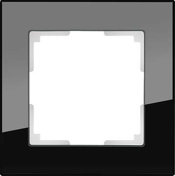 Рамка на 1 пост (черный) WL01-Frame-01 стекло