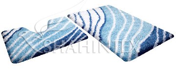 Набор ковриков SHAHINTEX д/ванн SOFT multicolor 60*90+60*50 сапфир
