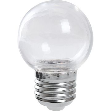 Лампа с/д FERON E27 LB-37 G45/1W 2700К 230V прозрачный шарик 