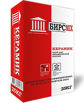 Клей плиточный КЕРАМИК 25кг БИРСMIX