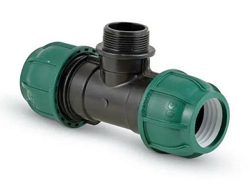 Тройник с наружной резьбой ПНД 25*1/2 POELSAN