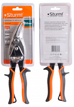 Ножницы по металлу, левый рез Sturm 1074-02-03