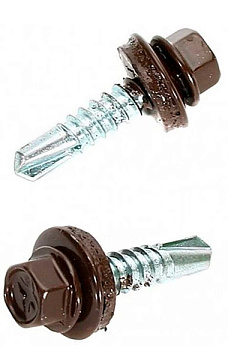 5,5х25 RAL8017 Темно-коричневый  саморез кров. (300)