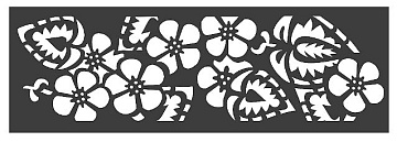 Трафарет бордюр 2 Шелк №1