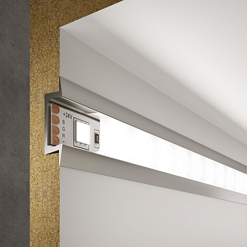 Профиль ЭС встраиваемый алюминиевый для LEDленты LL-2-ALP007 (до 11мм)