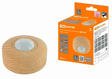 Датчик движения TDM ДДП-03С (1200ВТ, 10-900С, 6М , 3+ЛК, 120(СБОКУ)+360(СВЕРХУ)ГР IP33), "ЭКО" СОСНА