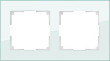 Рамка на 2 поста (натуральное стекло) WL01-Frame-02