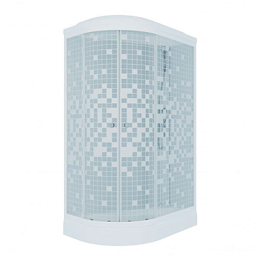 Душевая кабина TRITON Коралл 120*80 (правая) стекло мозайка, поддон низкий