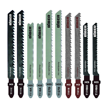 Универсальный набор полотен  д/эл.лобзика 10 шт (12/96)  85290 БИБЕР