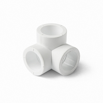 PP-R Тройник двухплоскостной 25х25х25