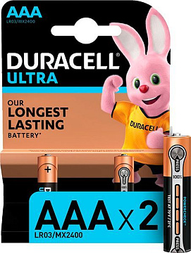 Батарейки DURACELL UltraPower AAA 2шт LR03-2BL 