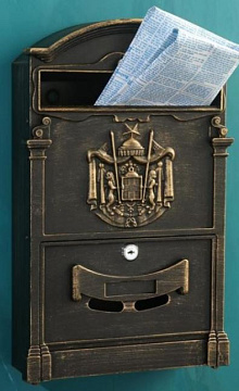 Ящик почтовый №4010В старая бронза (5)