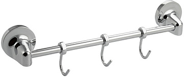 юВешалка GFmark 3 крючка (самокл.или шуруп) (1113)