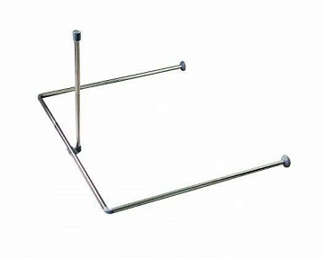 Карниз для ванной универсальныйсм 90*90*90+60см НЕРЖ.СТАЛЬ ХРОМ (SK-8019W)