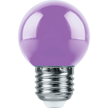 Лампа с/д FERON E27 LB-37 5LED/1W 230V фиолетовый шарик