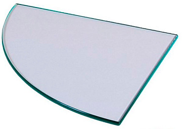 Полка стекл. угл..прозр. 25x25x0.6см LCSR25
