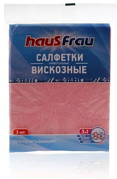 Салфетка Haus Frau вискоза 30*38 (3шт) 045608