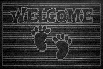 Коврик влаговпит.60*90 Welcome чёрный