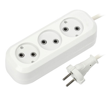 Удлинитель Smartbuy 3 гнезда 1,5 метра 10А/2,2кВт б/з ПВС 2х1,0 (SBE-10-3-1,5-N)