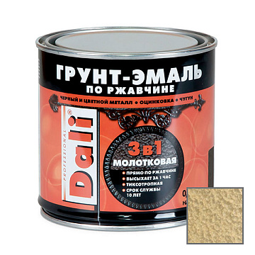 Эмаль DALI молотковая золотистый 0,75л