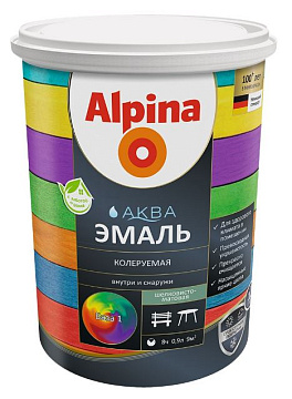 Alpina Эмаль Белорусская акриловая  шелк-мат. База 1, 0,9 л