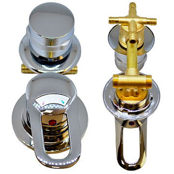 Смеситель для душевой кабины 4-х режимный 150 мм ERLIT вывод под хомут (2121015003)