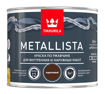 METALLISTA гл 2,5л краска по ржавчине коричневая