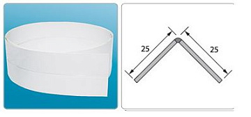Угол универсальный белый Идеал 25х25мм (1рулон-25 метров)
