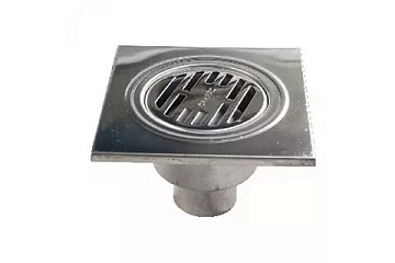 Трап из нержавеющей стали 150х150  вертикальный САНАКС (00022)