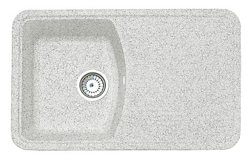 Мойка мрамор FOSTO КМ 76-47 SGA-210 ПРЯМОУГ., цвет олово,742*480*173, С СИФОНОМ