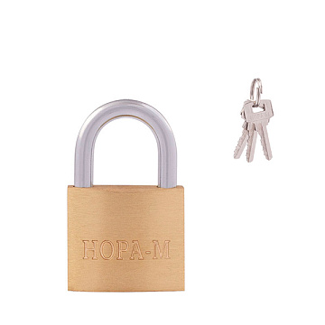 Замок навесной ЛАТУНЬ серия207 30мм НОРА-М