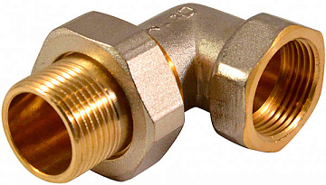 Соединитель с накид. гайкой угловой 1/2" г/ш CTM