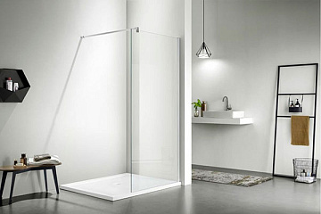 Душевая перегородка АКВАТЕК Walk In 90x200 профиль хром, стекло прозрачное (AQ WIW 09020CH)