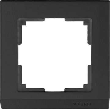 Рамка WERKEL на 1 пост (черный) WL04-Frame-01-black обычная