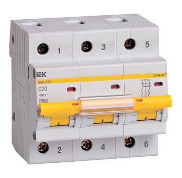 ВА IEK 3п C 32А 10кА ВА47-100 IEK MVA40-3-032-C