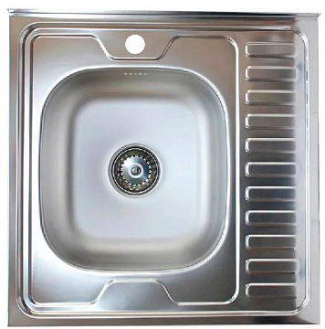 Мойка из нержавеющей стали VLADIX (600*600*0.4) (ЛЕВАЯ) глубина-130