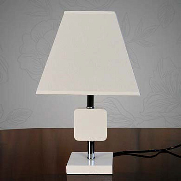 Настольная лампа РОСТОК 8088+505 белый/белый абажур h39 см 1x60W E27 DUO19