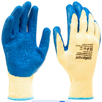 Перчатки рельефные, полиэфир + латекс 10 Сибртех 677535