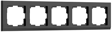 Рамка WERKEL на 5 постов (черный) WL04-Frame-05-black обычная