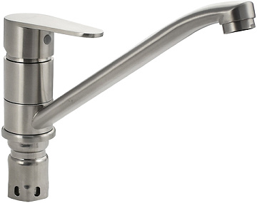 Смеситель MAGNUS для кухни излив 25 см, шаровый, НЕРЖАВЕЮЩАЯ СТАЛЬ марка 304 (9243)