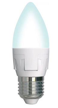 Лампа UNIEL LED-C37 7W/4000K/E27/FR/DIM PLP01WH свеча мат