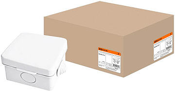 Коробка распр 65х65х50мм с крыш IP54, 4 входа, инд. штрих-код TDM SQ1401-0111-i