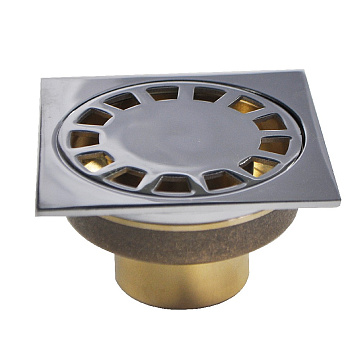 Трап латунный 100*100 вых50мм вертикальный САНАКС (00044)